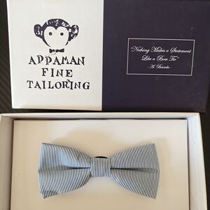 Appaman Classic Striped Bow Tie - Black and White